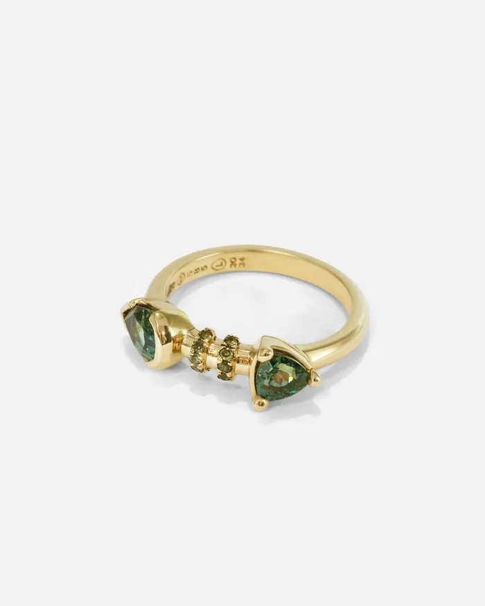 Calabash Nebula Teal Sapphire Ring Alfonzo Rings Calabash Nebula Teal Sapphire Ring Alfonzo Rings