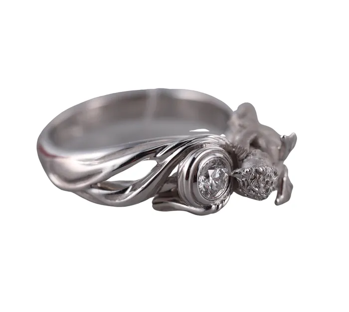 Carrera Y Carrera Rings Carrera y Carrera Diablo Cherub Diamond Gold Ring