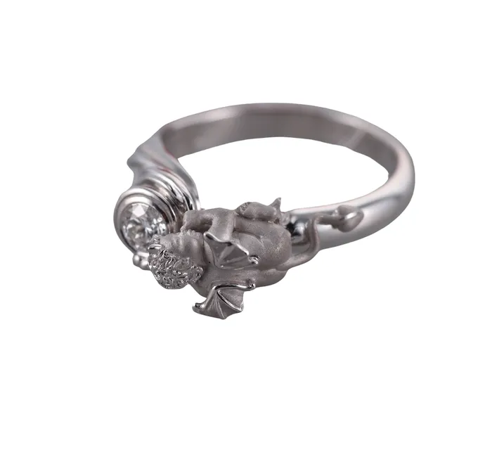 Carrera Y Carrera Rings Carrera y Carrera Diablo Cherub Diamond Gold Ring