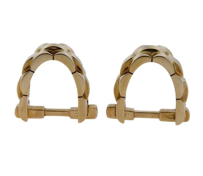 Cartier Maillon Panthere Gold Stirrup Cufflinks Cartier PreStyled Sets