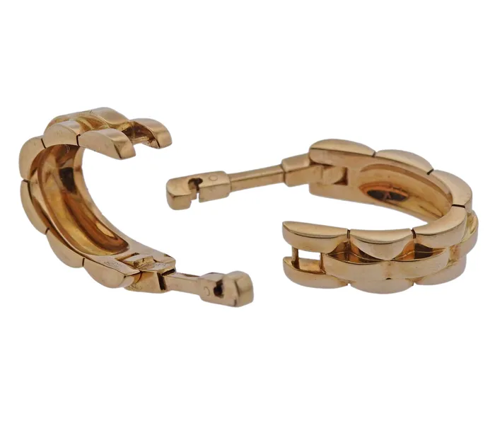 Cartier Maillon Panthere Gold Stirrup Cufflinks Cartier PreStyled Sets