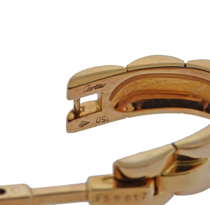 Cartier Maillon Panthere Gold Stirrup Cufflinks Cartier PreStyled Sets