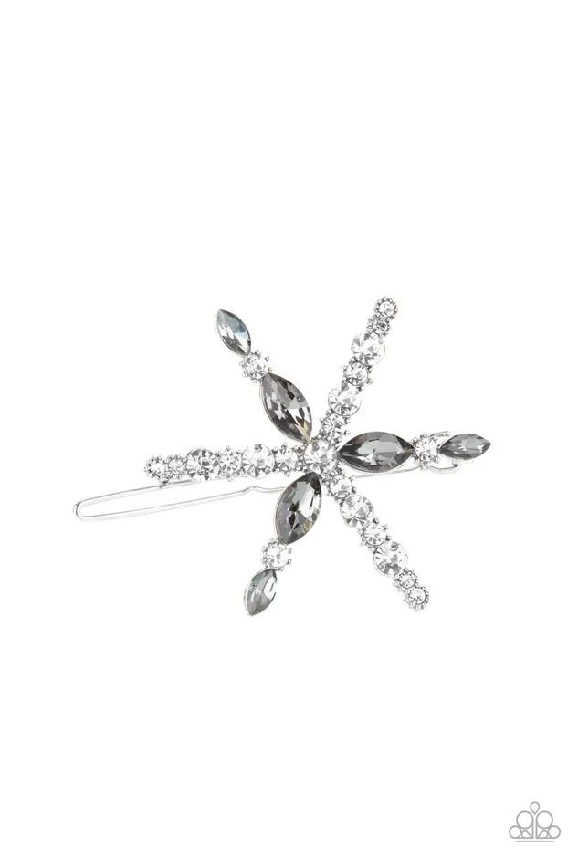 Celestial Candescence Silver Hair Clip Jewelry by Bretta Paparazzi Accessories Rings Celestial Candescence Silver Hair Clip Jewelry by Bretta Paparazzi Accessories Rings