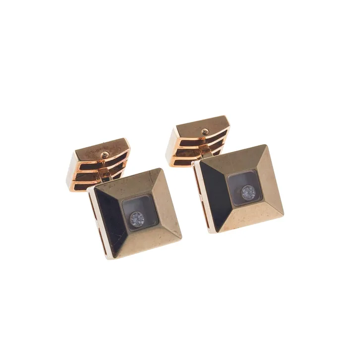 Chopard PreStyled Sets Chopard Happy Diamonds Yellow Gold Cufflinks