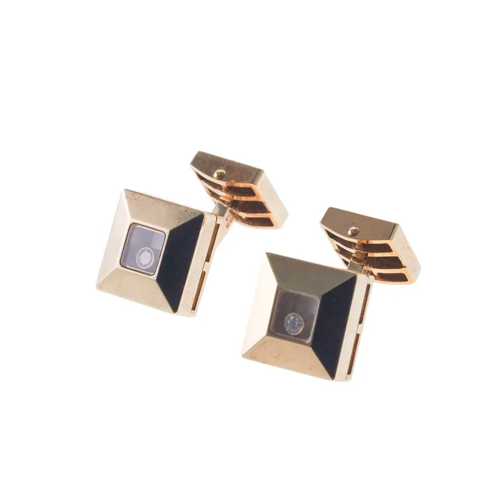 Chopard PreStyled Sets Chopard Happy Diamonds Yellow Gold Cufflinks