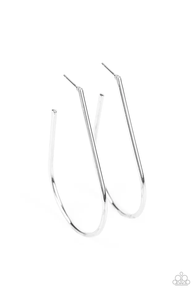 City Curves Silver Earrings Jewelry by Bretta Paparazzi Accessories Earrings