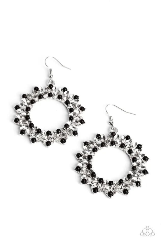 Combustible Couture Black Earrings Jewelry by Bretta Paparazzi Accessories Earrings