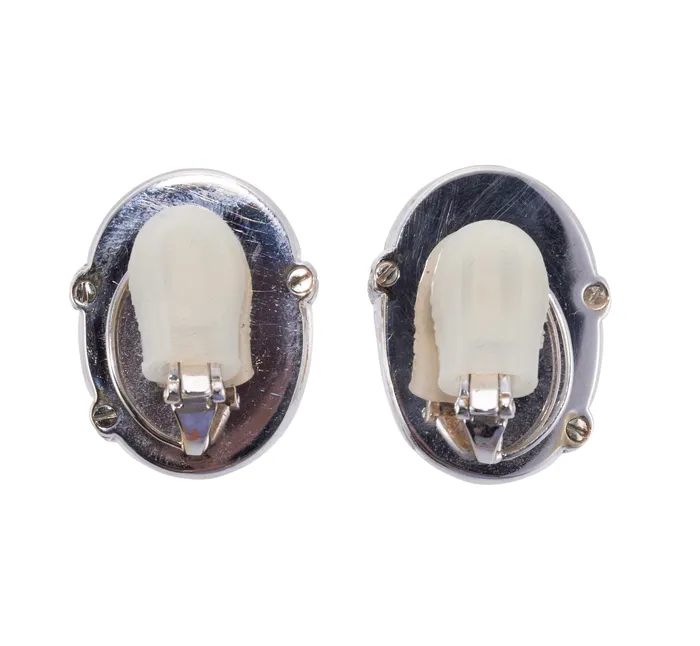 David Webb Carved Crystal Diamond Gold Platinum Earrings David Webb Earrings