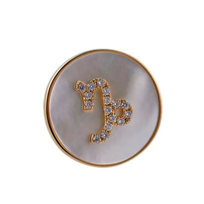 Doves Doron Paloma Diamond Mother of Pearl Gold Capricorn Zodiac Ring Doves Doron Paloma Rings Doves Doron Paloma Diamond Mother of Pearl Gold Capricorn Zodiac Ring Doves Doron Paloma Rings