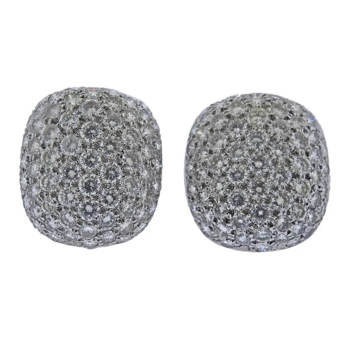 Earrings 7 Carat Diamond White Gold Earrings Not Signed