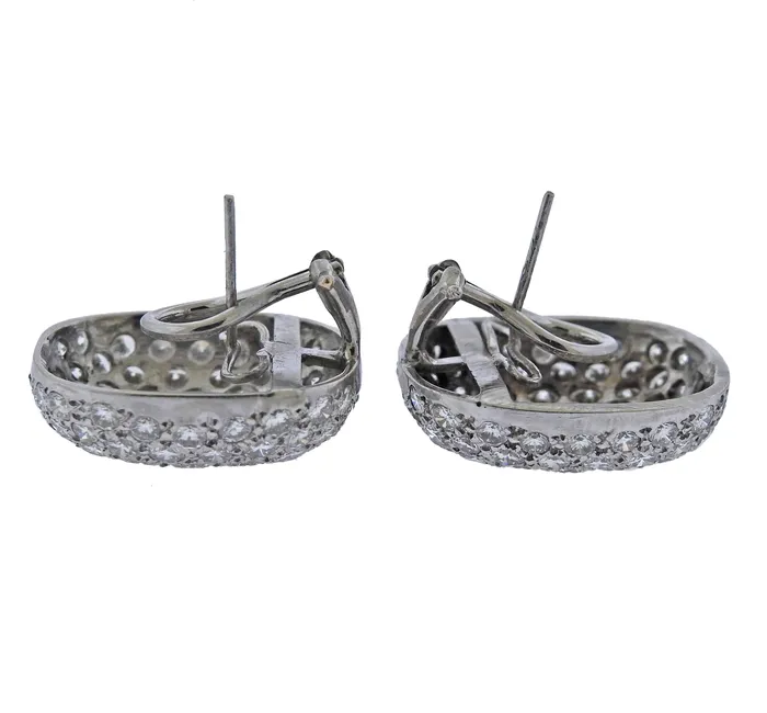 Earrings 7 Carat Diamond White Gold Earrings Not Signed