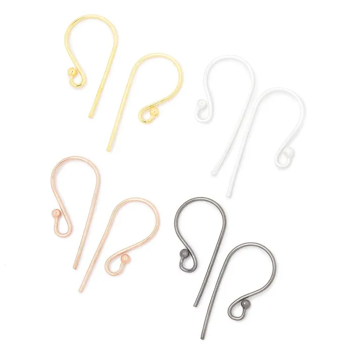 Earrings Beadsofcambaycom 18mm Shepards Hook with Ball Ear Wire 10 pieces