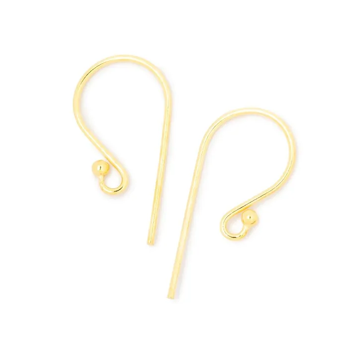 Earrings Beadsofcambaycom 18mm Shepards Hook with Ball Ear Wire 10 pieces Earrings Beadsofcambaycom 18mm Shepards Hook with Ball Ear Wire 10 pieces