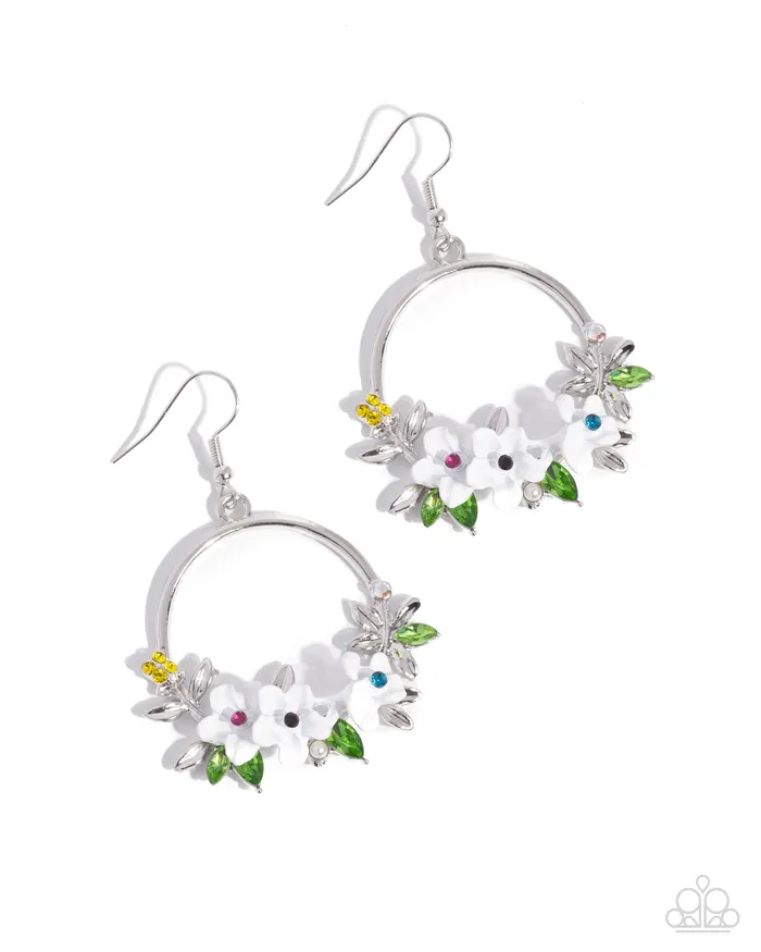 Earrings Fairy Freestyle White Earrings Jewelry by Bretta Paparazzi Accessories