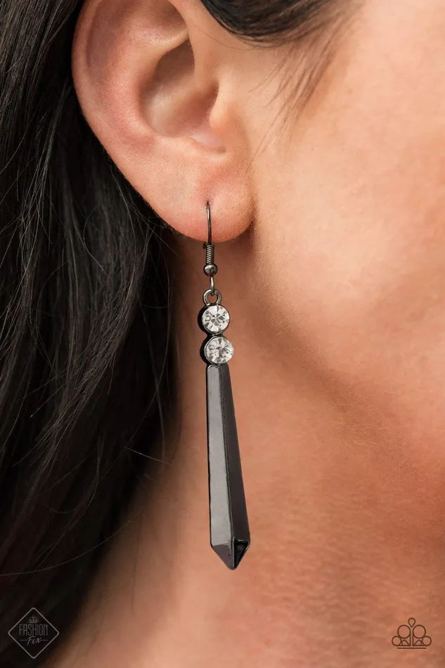 Earrings Paparazzi Accessories Sparkle Stream Black Earrings Jewelry By Bretta