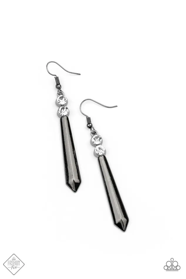 Earrings Paparazzi Accessories Sparkle Stream Black Earrings Jewelry By Bretta