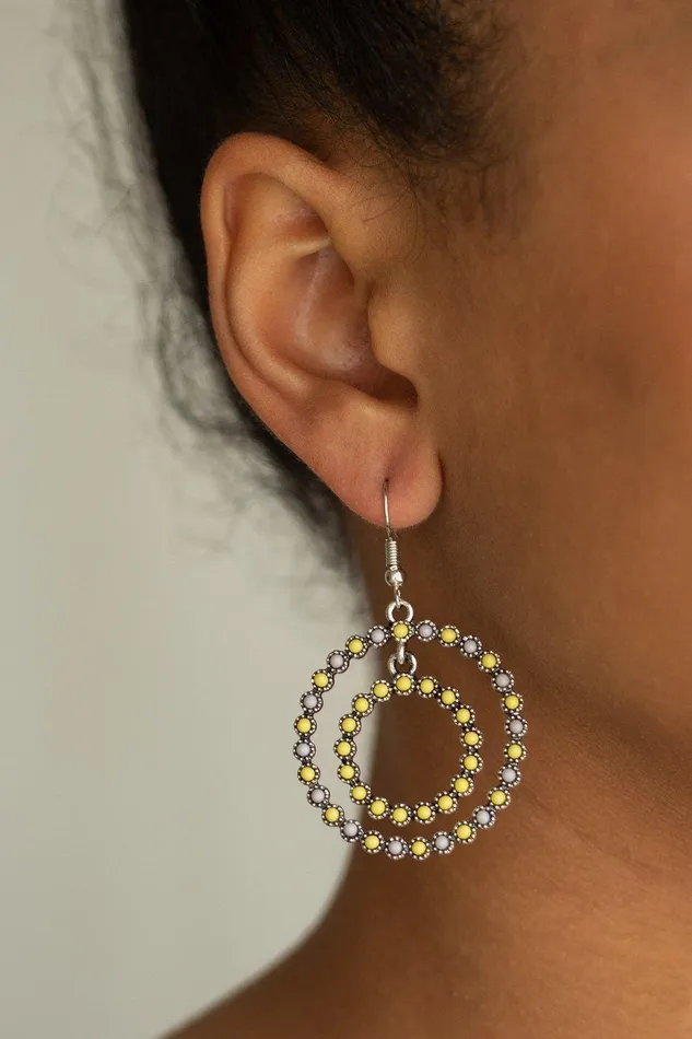 Earrings Paparazzi Accessories Vibrant Venture Yellow Earrings Jewelry by Bretta Earrings Paparazzi Accessories Vibrant Venture Yellow Earrings Jewelry by Bretta