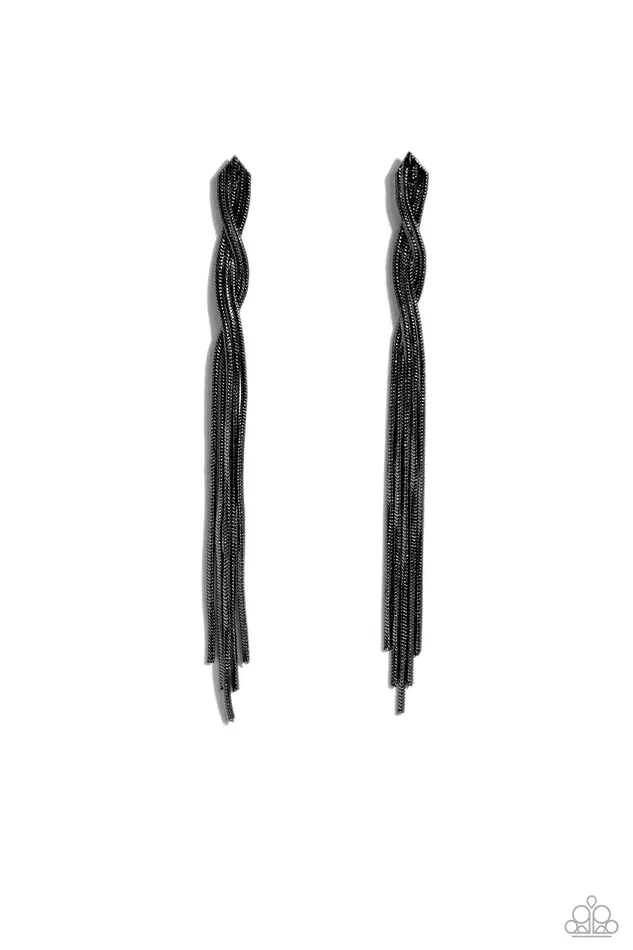 Earrings Ropin Rodeo Queen Black Earrings Jewelry by Bretta Paparazzi Accessories