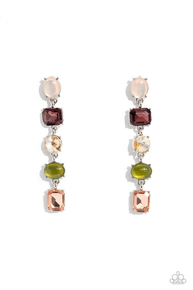 Earrings Sophisticated Stack Multi Earrings Jewelry by Bretta Paparazzi Accessories