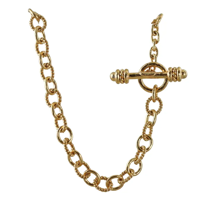 Elizabeth Locke Sicilian Link Gold Toggle Necklace Elizabeth Locke Necklaces Elizabeth Locke Sicilian Link Gold Toggle Necklace Elizabeth Locke Necklaces