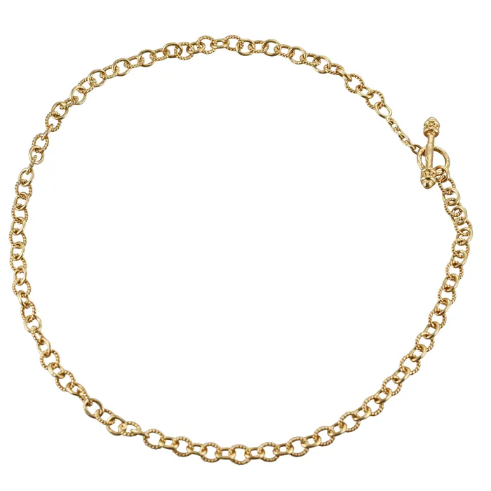 Elizabeth Locke Sicilian Link Gold Toggle Necklace Elizabeth Locke Necklaces