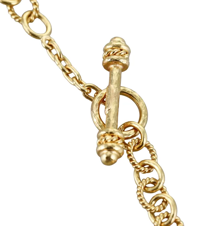 Elizabeth Locke Sicilian Link Gold Toggle Necklace Elizabeth Locke Necklaces