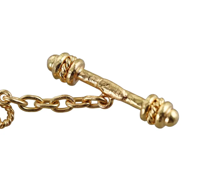 Elizabeth Locke Sicilian Link Gold Toggle Necklace Elizabeth Locke Necklaces