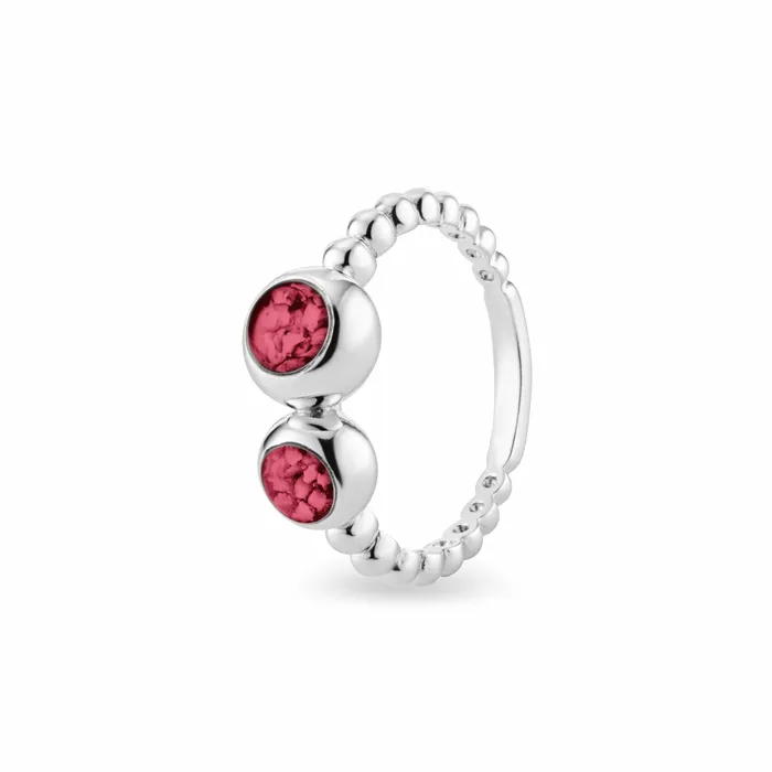 EverWith EverWith Ladies Rondure Double Array Bubble Band Memorial Ashes Ring Rings