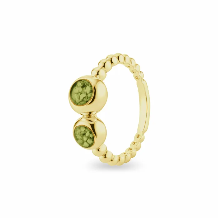 EverWith EverWith Ladies Rondure Double Array Bubble Band Memorial Ashes Ring Rings