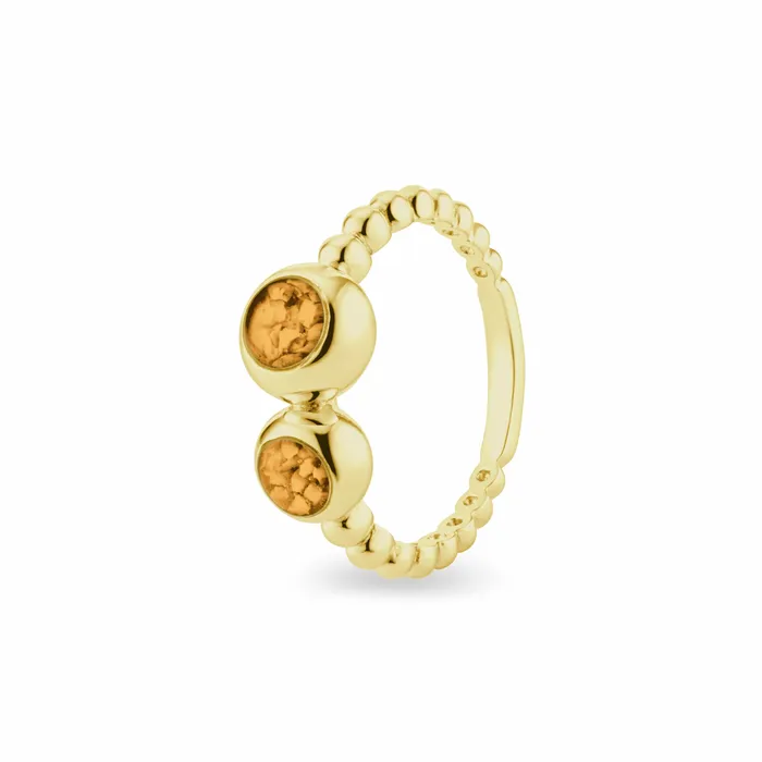 EverWith EverWith Ladies Rondure Double Array Bubble Band Memorial Ashes Ring Rings