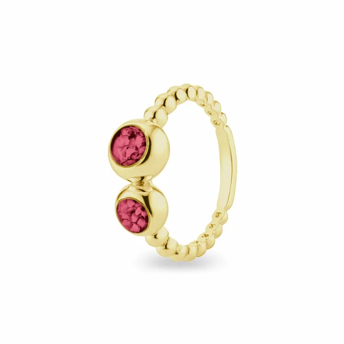 EverWith EverWith Ladies Rondure Double Array Bubble Band Memorial Ashes Ring Rings
