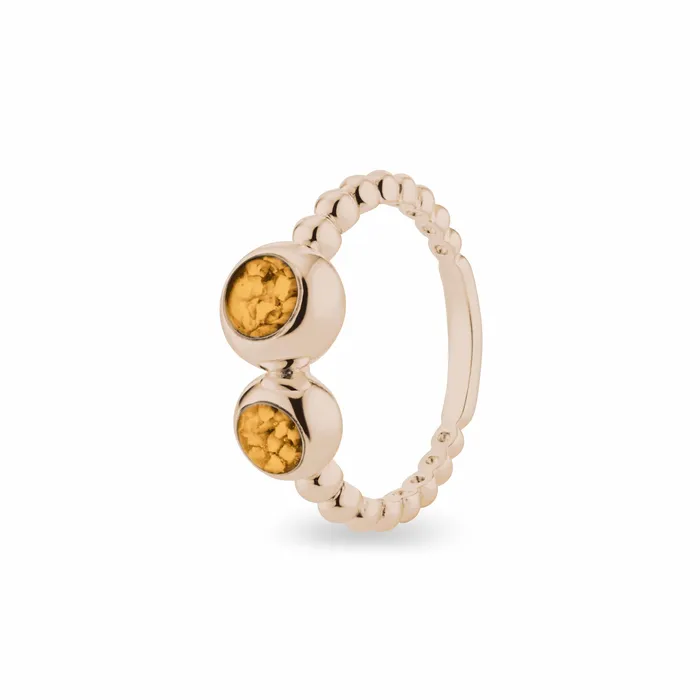 EverWith EverWith Ladies Rondure Double Array Bubble Band Memorial Ashes Ring Rings