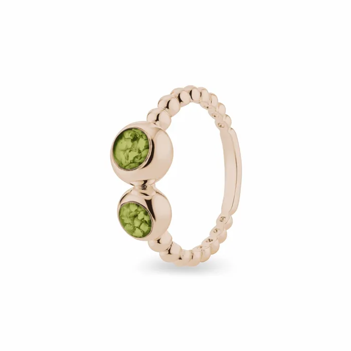 EverWith EverWith Ladies Rondure Double Array Bubble Band Memorial Ashes Ring Rings