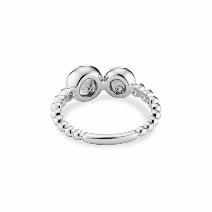 EverWith EverWith Ladies Rondure Double Array Bubble Band Memorial Ashes Ring Rings