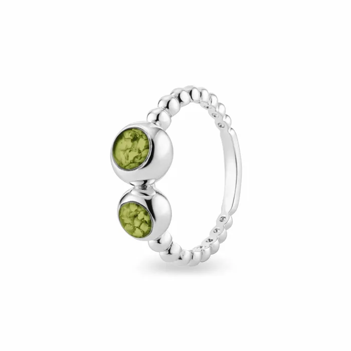 EverWith EverWith Ladies Rondure Double Array Bubble Band Memorial Ashes Ring Rings