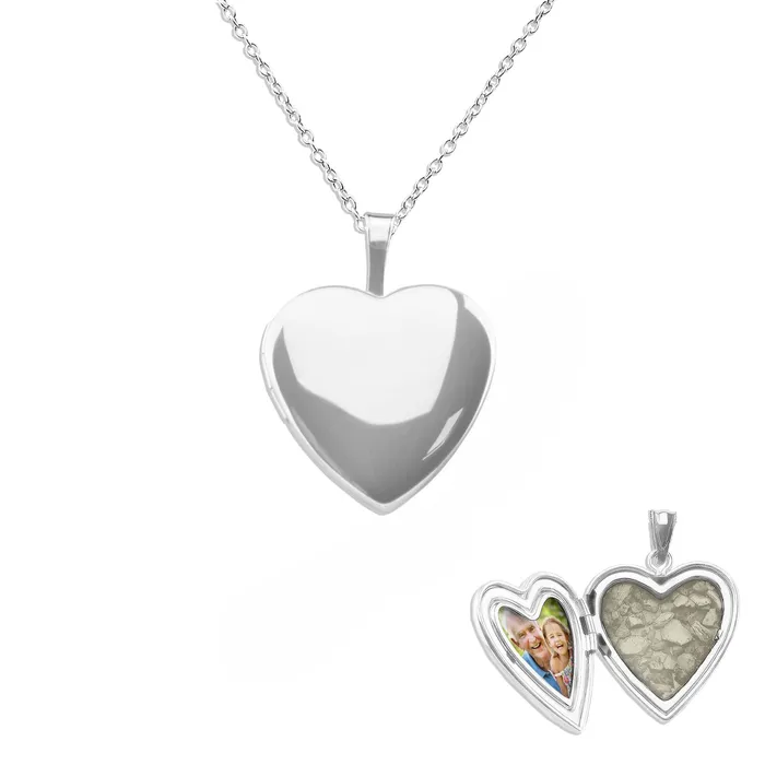 EverWith Small Heart Shaped Sterling Silver Memorial Ashes Locket EverWith Rings EverWith Small Heart Shaped Sterling Silver Memorial Ashes Locket EverWith Rings