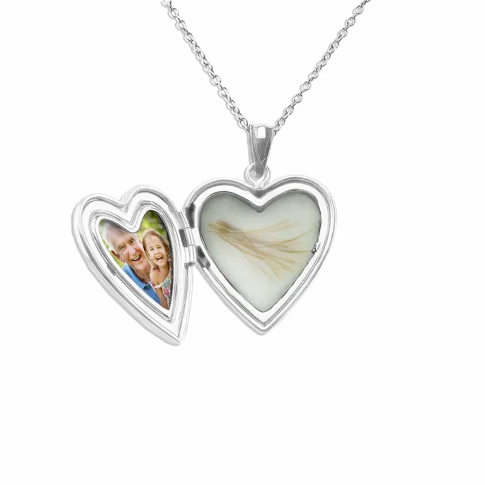 EverWith Small Heart Shaped Sterling Silver Memorial Ashes Locket EverWith Rings