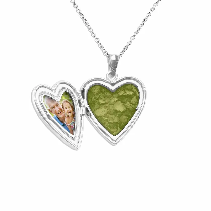 EverWith Small Heart Shaped Sterling Silver Memorial Ashes Locket EverWith Rings