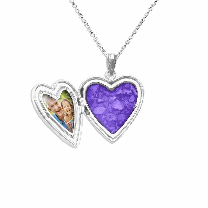 EverWith Small Heart Shaped Sterling Silver Memorial Ashes Locket EverWith Rings