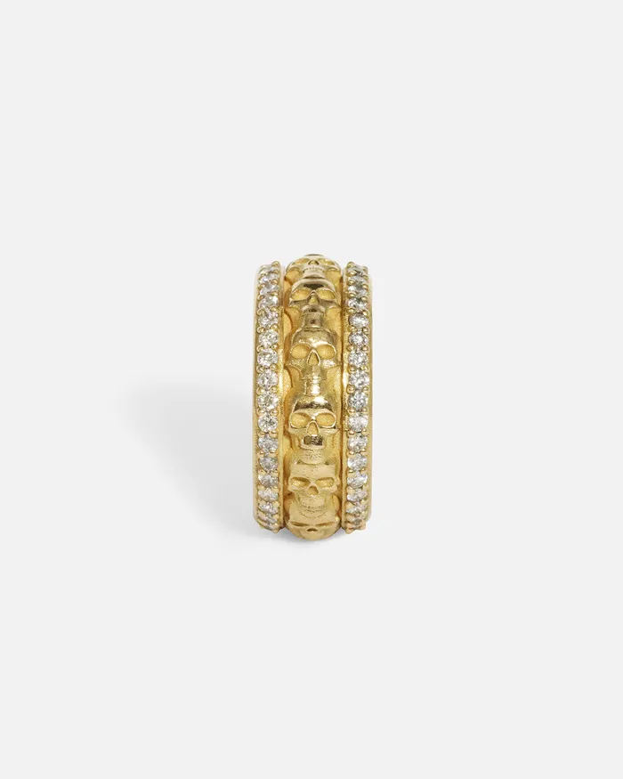 Fitzgerald Jewelry Rings Skulls In A Line Band Pave White Diamonds Fitzgerald Jewelry Rings Skulls In A Line Band Pave White Diamonds