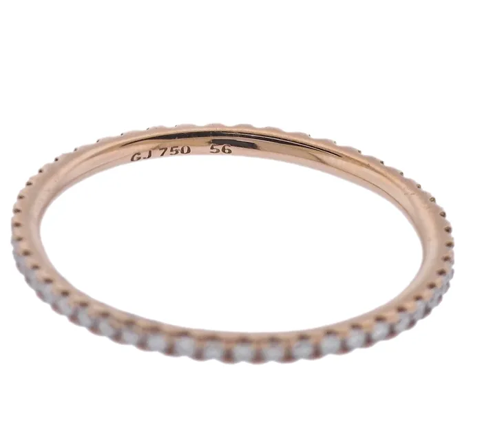 Georg Jensen 18k Rose Gold Aurora Diamond Ring 1553 Georg Jensen Rings