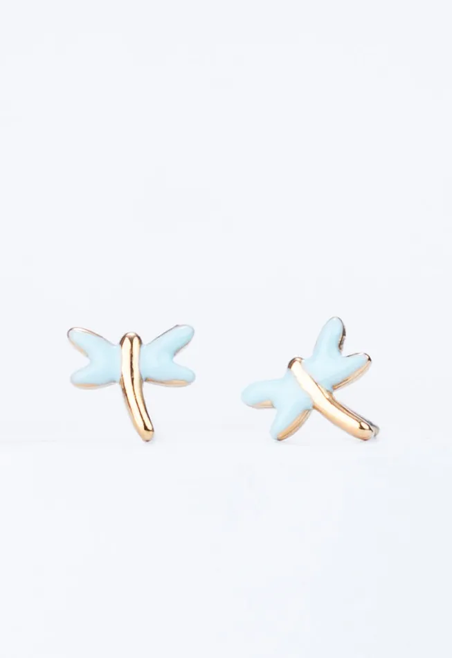 Gold Dragonfly Stud Earrings in Mint Gives Freedom to Women Starfish Project Earrings Gold Dragonfly Stud Earrings in Mint Gives Freedom to Women Starfish Project Earrings