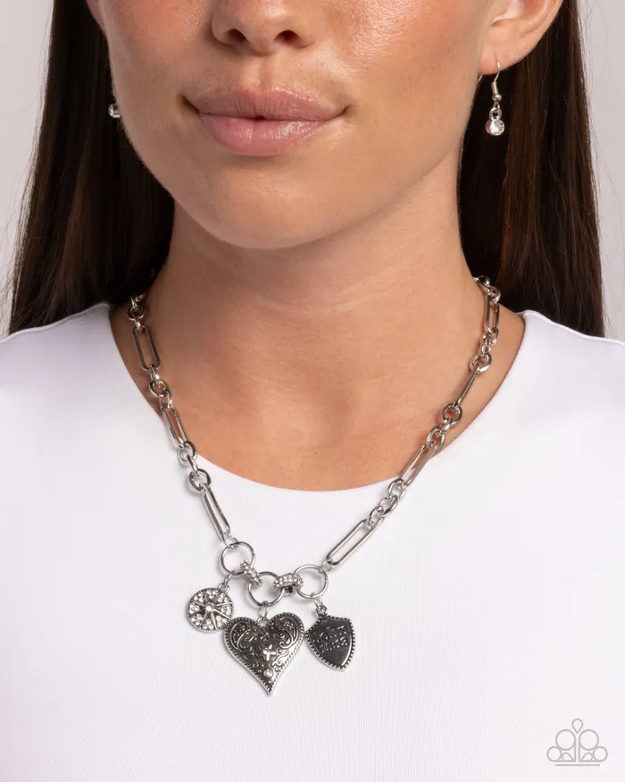 Greater Love White Necklace Jewelry by Bretta Paparazzi Accessories Necklaces
