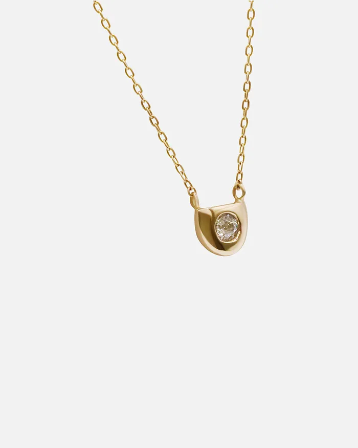 Half Moon Diamond Frame Necklace Nishi Necklaces Half Moon Diamond Frame Necklace Nishi Necklaces