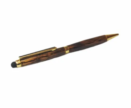 Handcrafted Stylus Pen Upcycled Barrel Wood 24k Gold US Made Save our Landfills Barrel Art PreStyled Sets