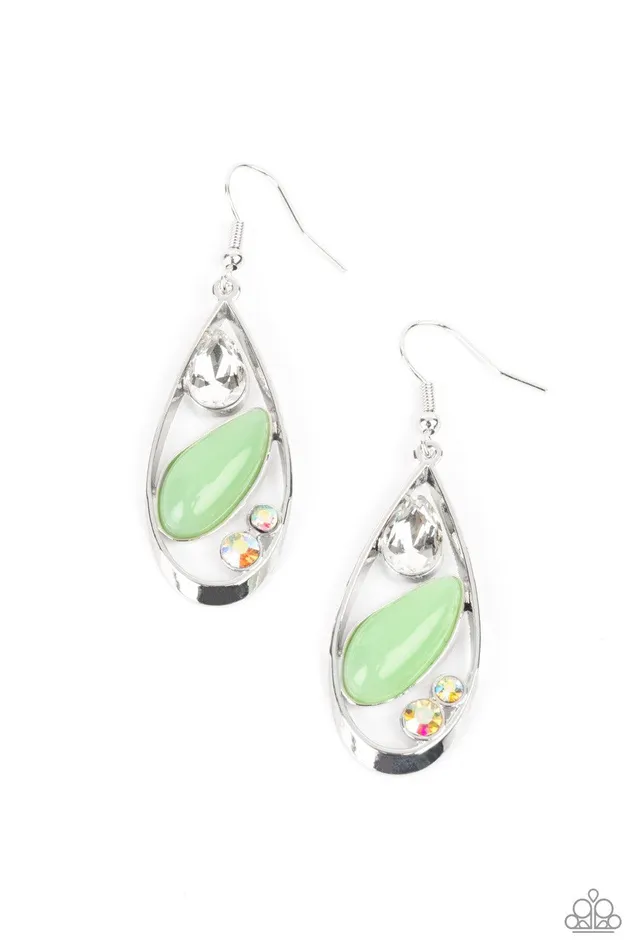 Harmonious Harbors Green Earrings Jewelry by Bretta Paparazzi Accessories Earrings