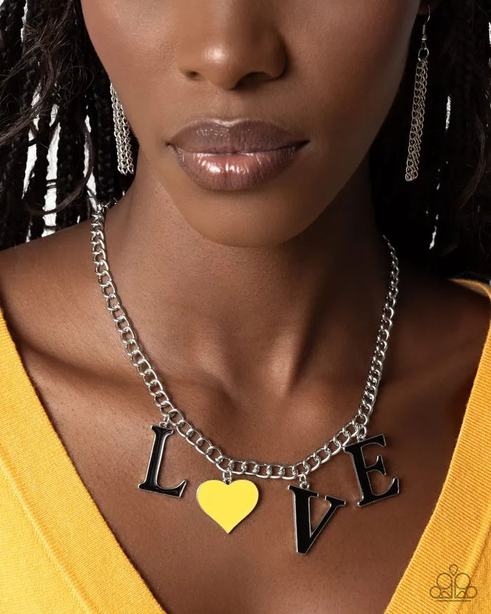 Lovely Lineup Yellow Necklace Jewelry by Bretta Paparazzi Accessories Necklaces Lovely Lineup Yellow Necklace Jewelry by Bretta Paparazzi Accessories Necklaces