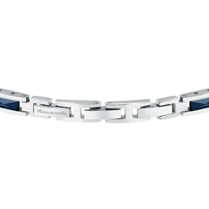 Maserati Ceramic Mens Bracelet made of steel in silver gold and blue Maserati Bracelets