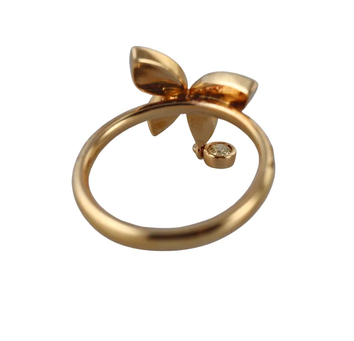 Mimi Milano Rings Mimi Milano Farfalla Yellow Diamond 18k Gold Butterfly Ring
