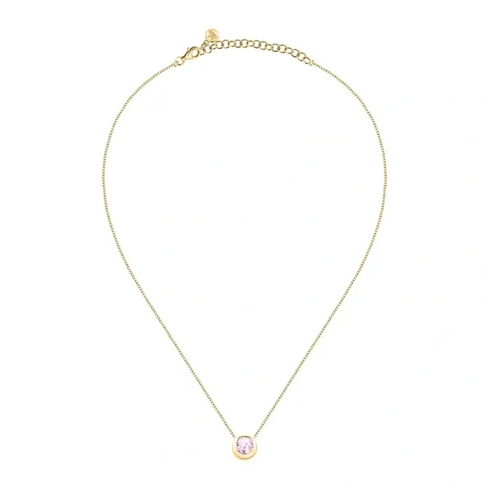 Morellato Necklaces Womens silver necklace with yellow gold plating and rose quartz Morellato Eternal Treasures Morellato Necklaces Womens silver necklace with yellow gold plating and rose quartz Morellato Eternal Treasures